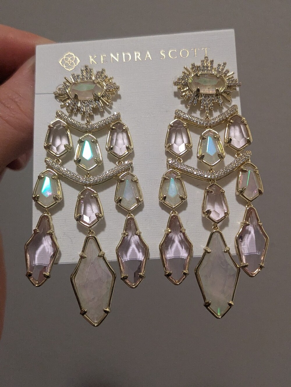 Kendra Scott Alexandria Tier Large Iridescent Earrings